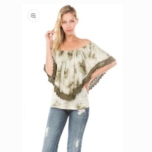 VaVa by Joy Han Tye-Dyed Off The Shoulder Blouse